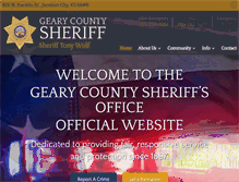 Tablet Screenshot of gearycountysheriff.org